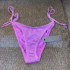triangl swimwear Purple Sparkle Tie-Side Bikini Bottom